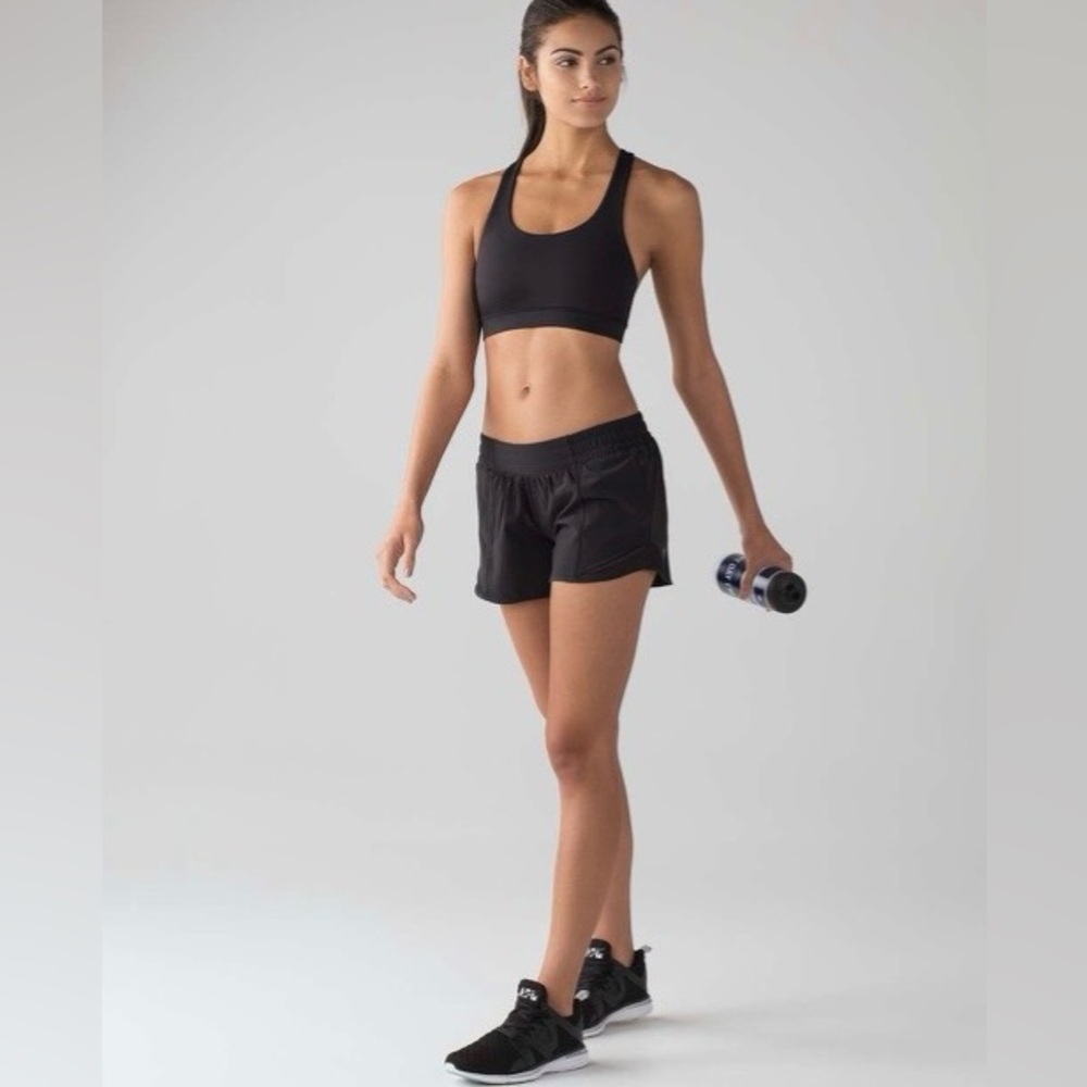 Lululemon Hotty Hot Short in Black- Size 6 Long. Excellent condition